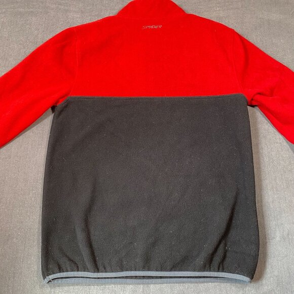 Spyder Red & Black Fleece Pullover Sweater W/ 1/4 Snap Closure - Mens Size M - Picture 7 of 10